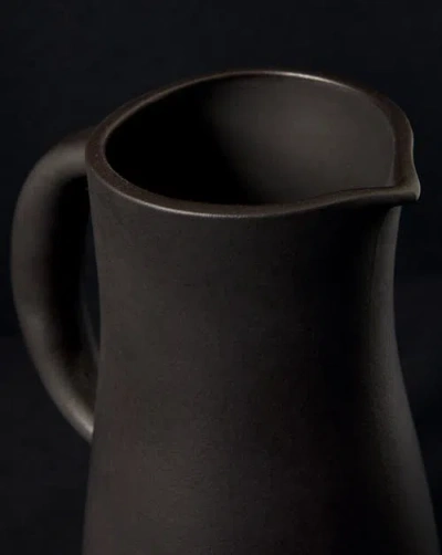 Gharyan Stoneware Stoneware Jug Dadasi 50 oz In Black