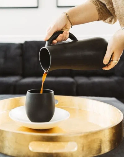 Gharyan Stoneware Stoneware Jug Dadasi 50 oz In Black