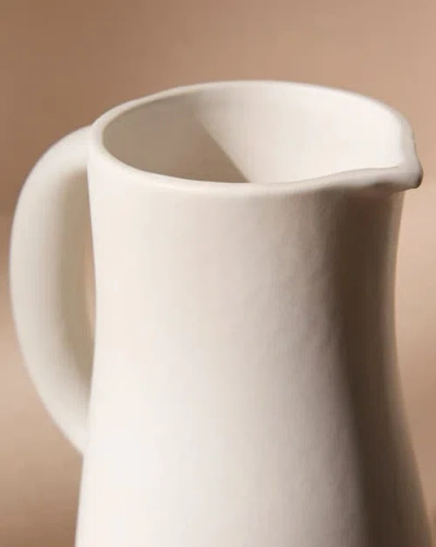 Gharyan Stoneware Stoneware Jug Dadasi 50 oz In White