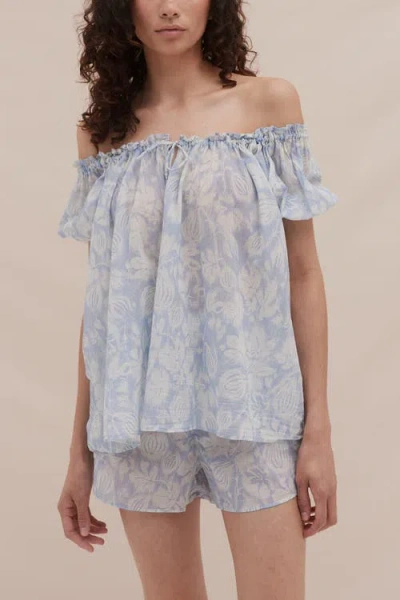 Desmond & Dempsey Fig Print Alma Pyjama Set In Multi