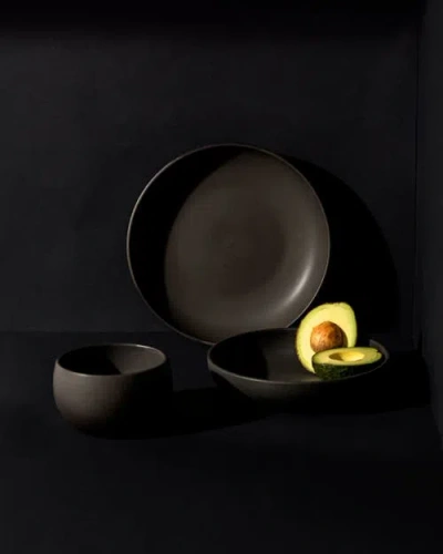 Gharyan Stoneware Le Kuisto Dinnerware Set In Black