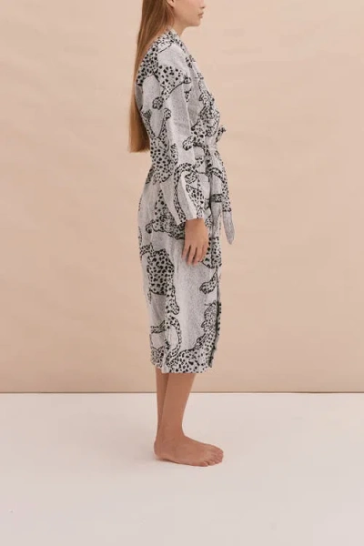 Desmond & Dempsey The Jag Cream Towel Robe