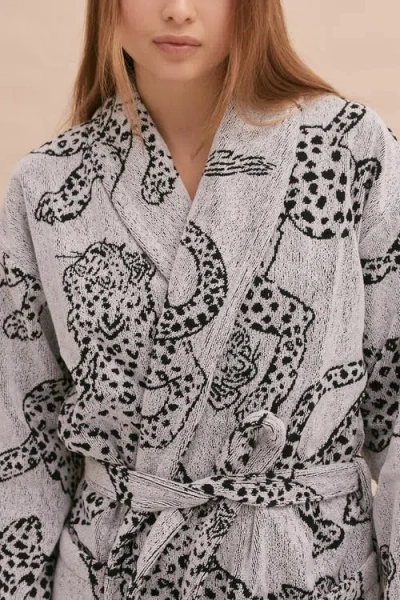 Desmond & Dempsey The Jag Cream Towel Robe