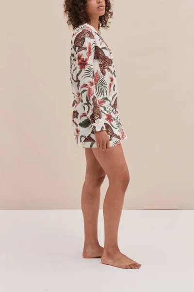 Desmond & Dempsey Signature Pajama Set In Multi