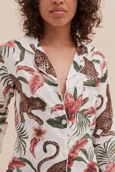 Desmond & Dempsey Signature Pajama Set In Multi