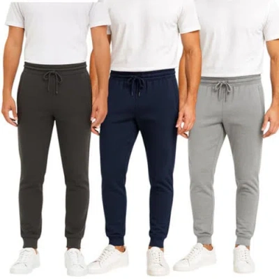Benben Mens 3 Pack French Terry Ultra Soft Butter Joggers