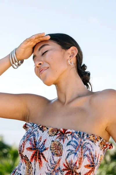 Noonday Collection Molten Metal Hoops In Silver