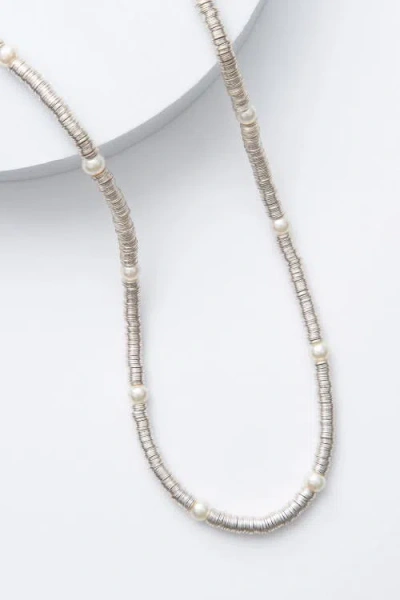 Noonday Collection Silver Sequin Necklace In Silver