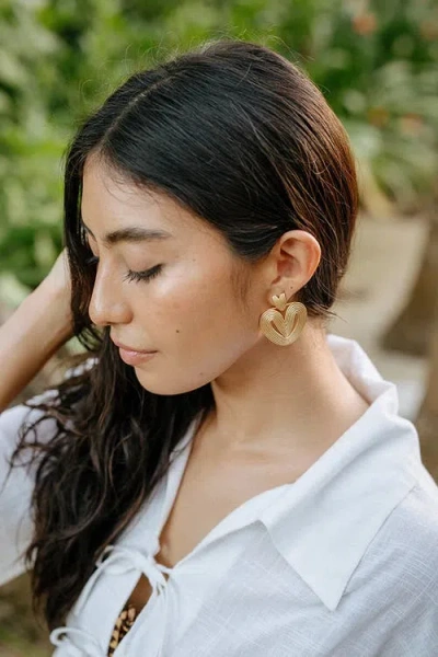Noonday Collection Golden Palmier Earrings In Gold