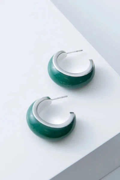 Noonday Collection Jasper Hoops In Green