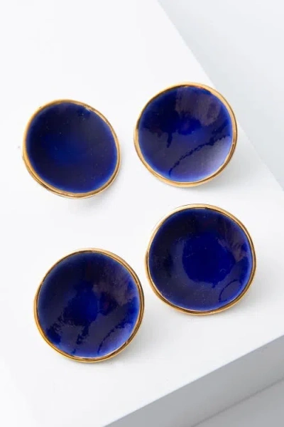 Noonday Collection Halo Earrings, Deep Indigo In Blue