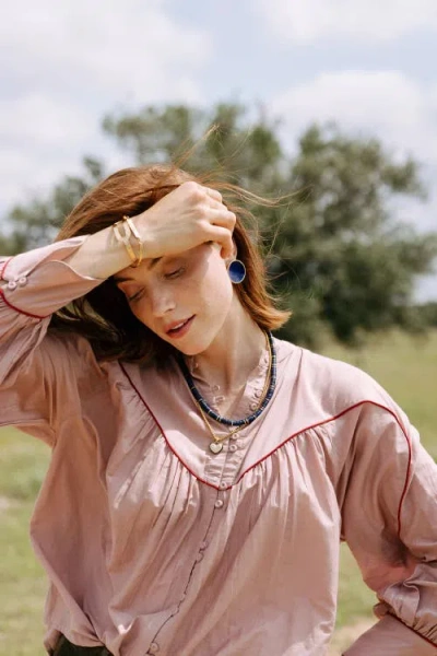 Noonday Collection Halo Earrings, Deep Indigo In Blue