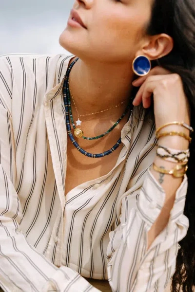 Noonday Collection Halo Earrings, Deep Indigo In Blue