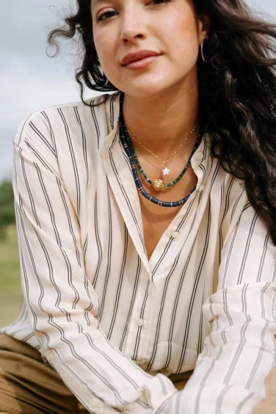 Noonday Collection Heishi Necklace, Deep Indigo In Blue