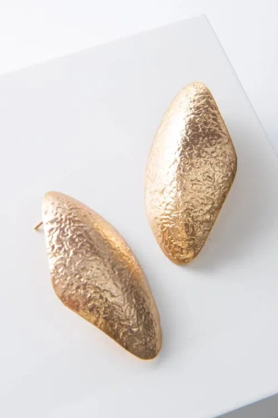 Noonday Collection Textured Statement Earrings In Gold
