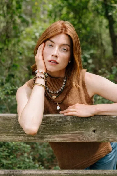 Noonday Collection Casted Snail Agate Necklace In Blue