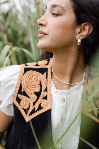 Noonday Collection Wide Hammered Hoops, Silver In Silver