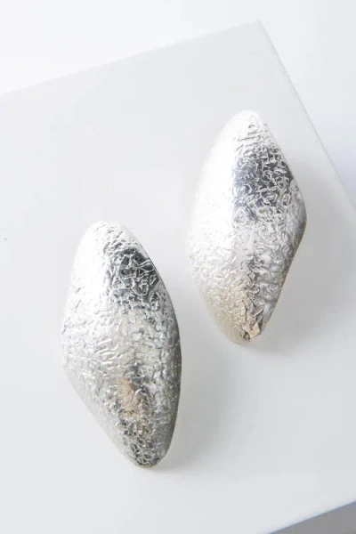Noonday Collection Textured Statement Earrings In Silver