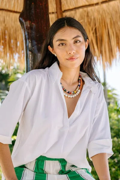 Noonday Collection Glass Confetti Necklace In Multi