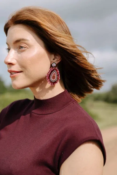 Noonday Collection Carnaval Earrings In Red