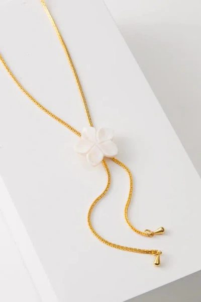 Noonday Collection Plumeria Lariat In White