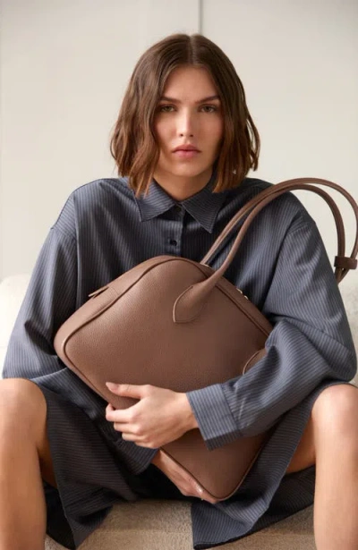 Hyer Goods Leather Autostrada Tote Bag In Brown