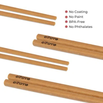 Elihome Premium Wood Fiber Chopsticks In Brown