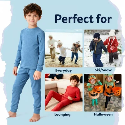 City Threads Boys Soft & Cozy Thermal Long Johns 2-piece Set In Multi