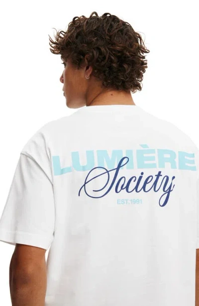 Cotton On Box Fit Text T-shirt In White
