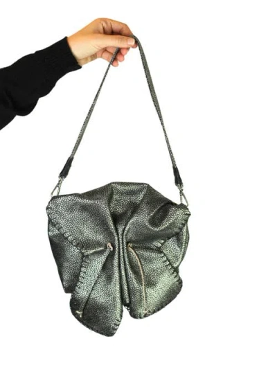 Carlos Falchi Full Size Convertible Butterfly Lambskin Crossbody Bag