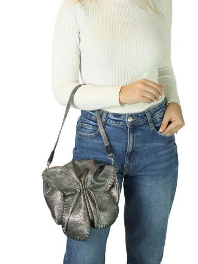 Carlos Falchi Full Size Convertible Butterfly Lambskin Crossbody Bag