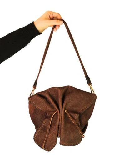 Carlos Falchi Full Size Convertible Butterfly Lambskin Crossbody Bag