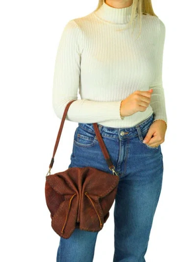 Carlos Falchi Full Size Convertible Butterfly Lambskin Crossbody Bag