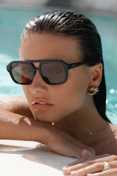 Freyrs Eyewear Havana Aviator Sunglasses In Black