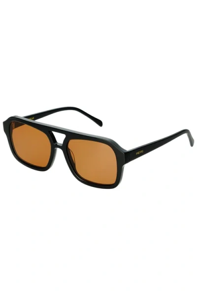 Freyrs Eyewear Havana Aviator Sunglasses In Black