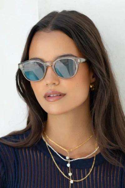 Freyrs Eyewear Cameron Round Sunglasses In Neutral