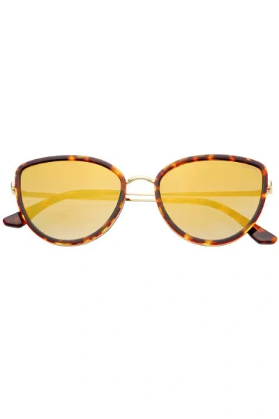 Freyrs Eyewear Luna Cat Eye Sunglasses In Brown
