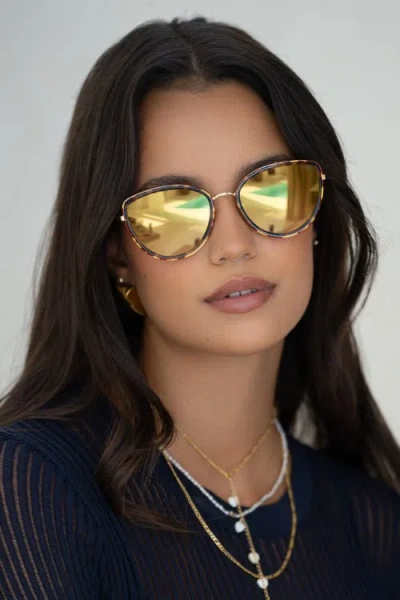 Freyrs Eyewear Luna Cat Eye Sunglasses In Brown