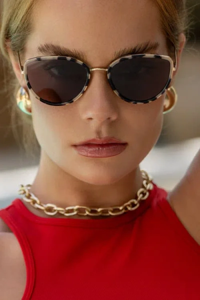 Freyrs Eyewear Luna Cat Eye Sunglasses In Brown