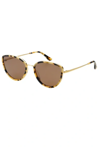 Freyrs Eyewear Luna Cat Eye Sunglasses In Brown