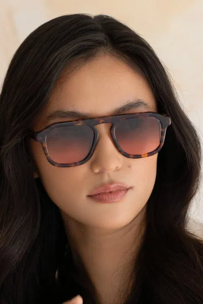 Freyrs Eyewear Addison Aviator Sunglasses In Brown