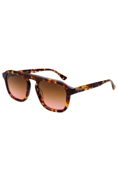 Freyrs Eyewear Addison Aviator Sunglasses In Brown