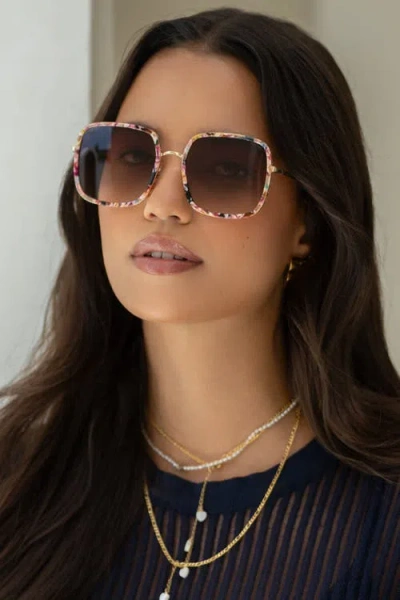 Freyrs Eyewear Cosmo Square Oversized Sunglasses In Neutral