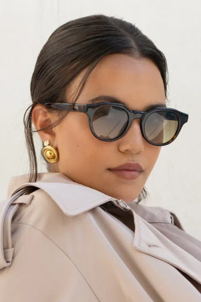 Freyrs Eyewear Cameron Round Sunglasses In Brown