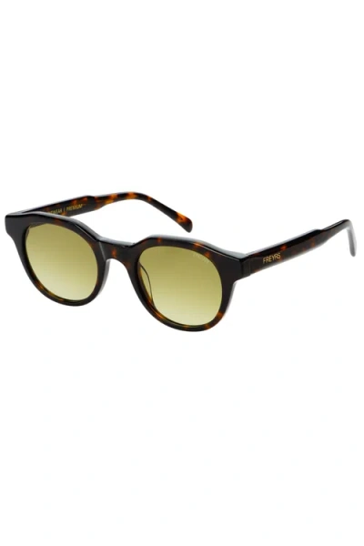 Freyrs Eyewear Cameron Round Sunglasses In Brown