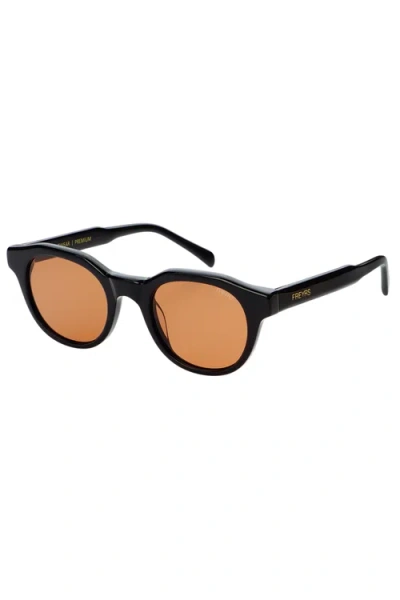 Freyrs Eyewear Cameron Round Sunglasses In Black