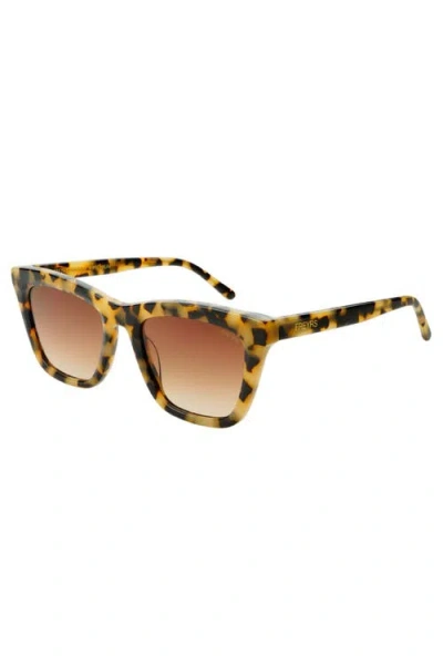 Freyrs Eyewear Lucy Square Sunglasses In Brown
