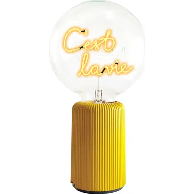 Mitb Cest Lavie Portable Table Lamp In Yellow