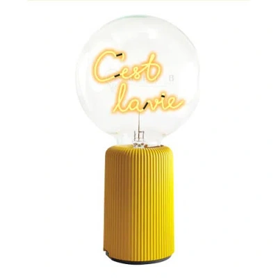 Mitb Cest Lavie Portable Table Lamp In Yellow
