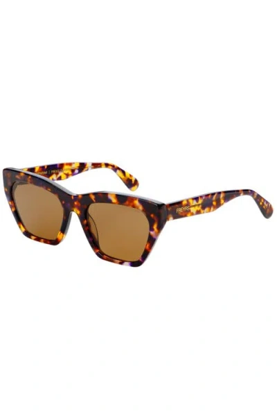 Freyrs Eyewear Gia Cat Eye Sunglasses In Brown